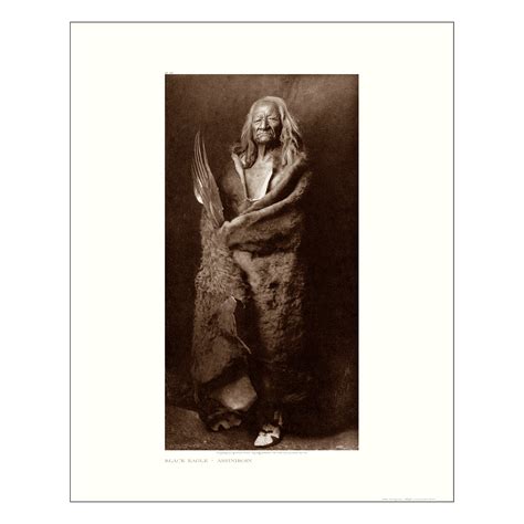 Black Eagle — Assiniboin — Lithographic Prints Of Edward Curtis Photographs