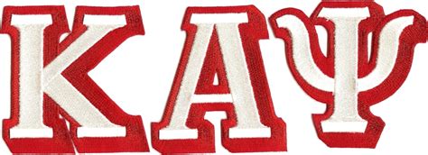Kappa Alpha Psi 3d Letters Iron On Patch Set Whitered 35 Ea