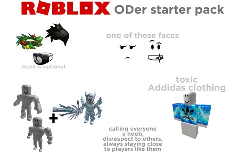 Roblox Oder Starter Pack Rstarterpacks Starter Packs Know Your Meme