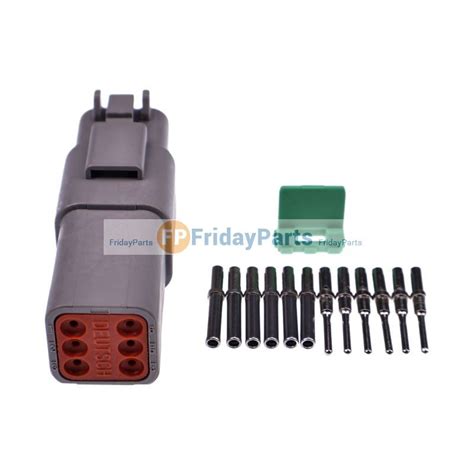 Deutsch Dt 6 Pin Connector Kit With 14 Awgga Solid Contacts