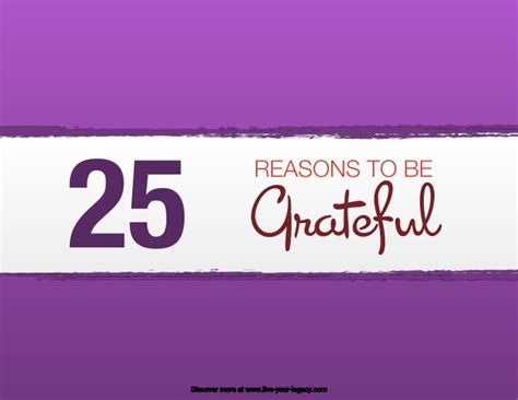 25 Reasons To Be Grateful
