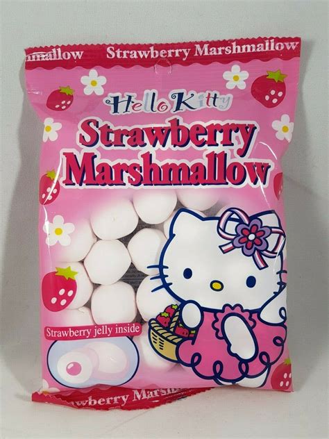 Hello Kitty Strawberry Marshmallow Candy W Jelly 31 Oz New Ebay