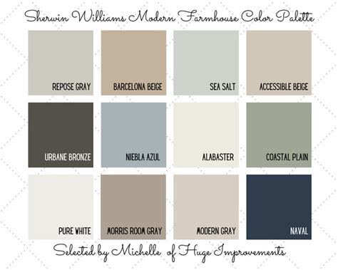 The Color Scheme For Sheryl Williamss Modern Farmhouse Style Paint