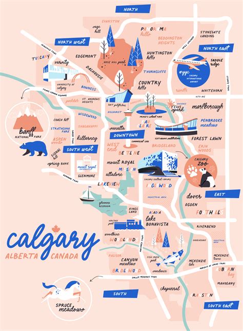 Calgary Attractions Map