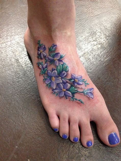 Flower Tattoo On Foot By Chris Burnett Evangel Ink Tattoo Hesperia Ca