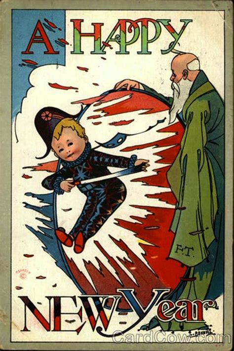 30 Strange And Creepy Vintage New Years Postcards From Between The