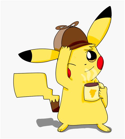 Detective Pikachu Cute Cartoon Detective Pikachu Drawings Hd Png