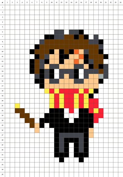 Harry potter à lécole des sorciers les dessins de julia. Harry Potter - Pixel Art | Pixel art, Pixel art facile ...