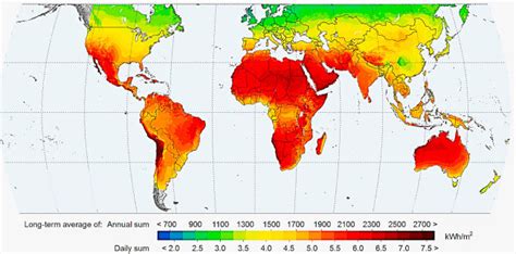 World Solar Energy Map 11 Download Scientific Diagram
