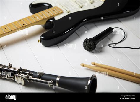 Portrait Of Instruments For A Blues Jazz Band Stock Photo Alamy