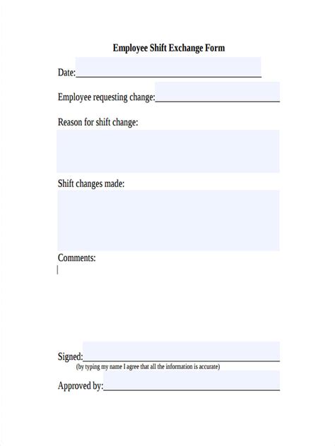 Free 6 Shift Change Forms In Pdf Ms Word