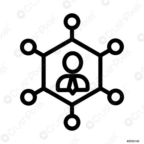 Manager Hierarchy Icon Vector Isolated Contour Symbol Illustration