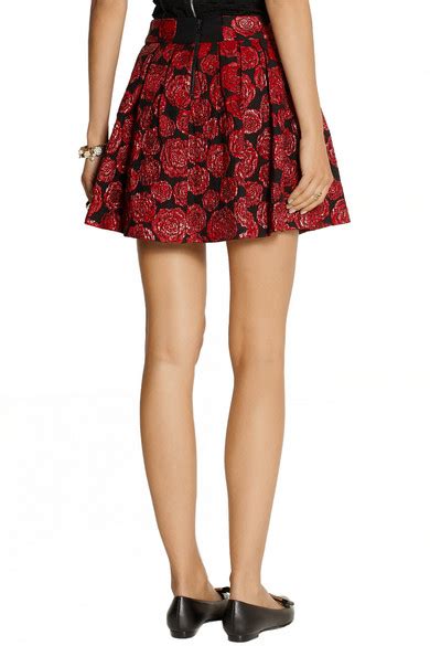 Alice Olivia Fizer Floral Jacquard Mini Skirt Net A Portercom