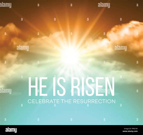 He Is Risen Easter Background Vector Illustration Stock Vector Image