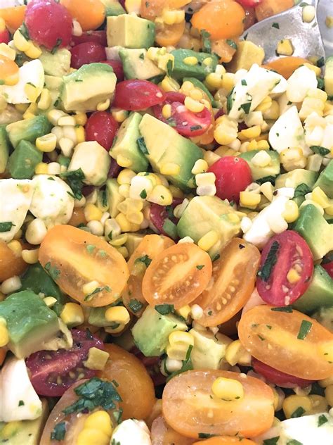 Maybe you would like to learn more about one of these? siriously delicious: Corn, Tomato, Avocado & Mozzarella Salad