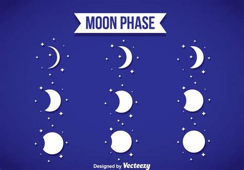Moon Phase White Icons 108306 Vector Art At Vecteezy
