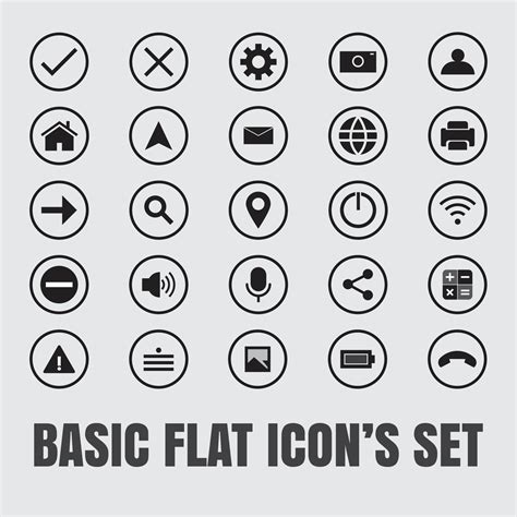 Basic Flat Icons Set Simplicity Meets Versatility In Our Basic Flat