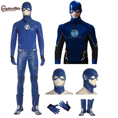 Cosplaydiy The Flash Cosplay The Future Flash Blue Flash Costume Adult