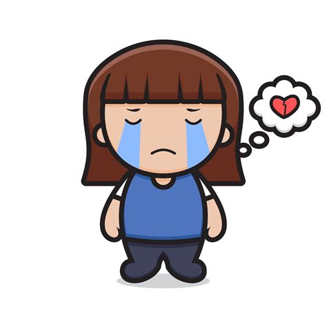 Depressed Cartoon Girl