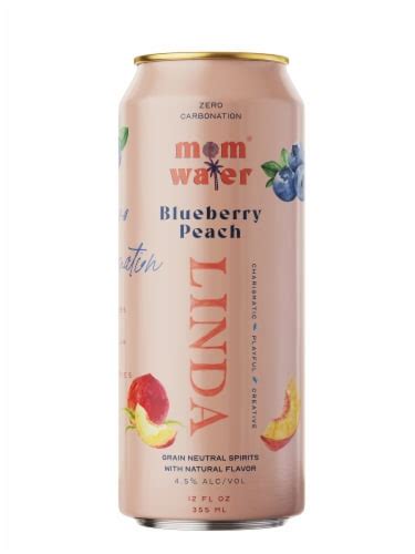 Mom Water Linda Ready To Drink Blueberry Peach Cocktail 4 Cans 12 Fl Oz King Soopers