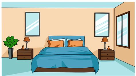 Best shared bedroom ideas for boys and girls. bedroom sketch illustration hand drawn animation ...