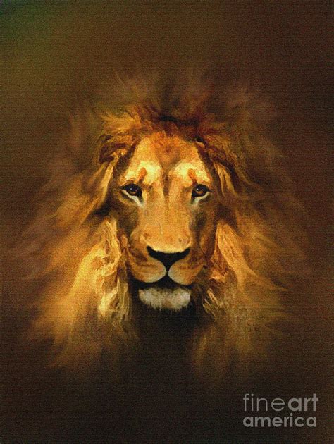 Golden King Lion Painting By Robert Foster Fine Art America