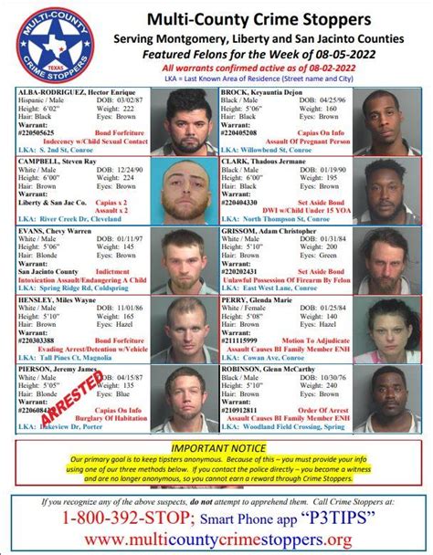 montgomery county crime stoppers featured felons for 8 05 2022 moco motive