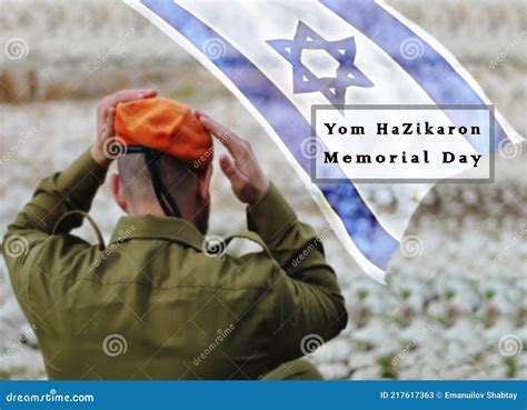 Yom Hazikaron Memorial Day For The Fallen Israeli Soldiers Concept
