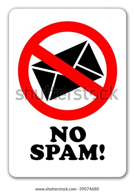 No Spam Sign Stock Illustration 39074680
