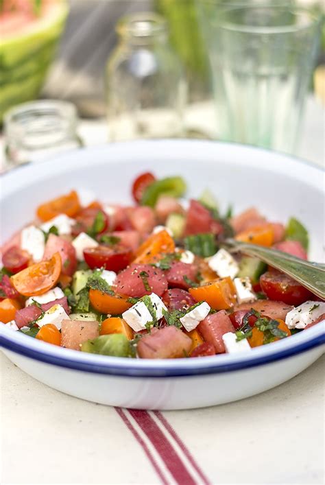 Watermelon Greek Salad Mediterranean Recipes Popsugar Food Photo 30