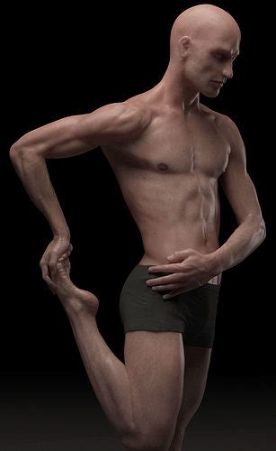 Hyper Realistic Human Male Ballet Dancer Stretching 3d Model Obj