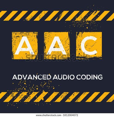 Aac Mean Advanced Audio Codingvector Illustration Stock Vector Royalty