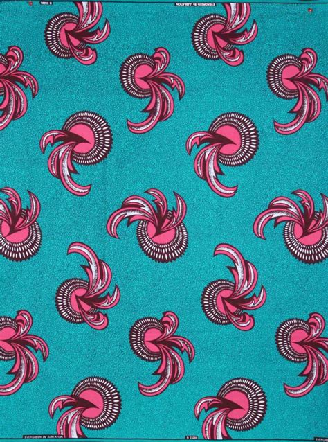 Emerald Green And Pink Fabric African Fabric By The Yard Etsy Pink