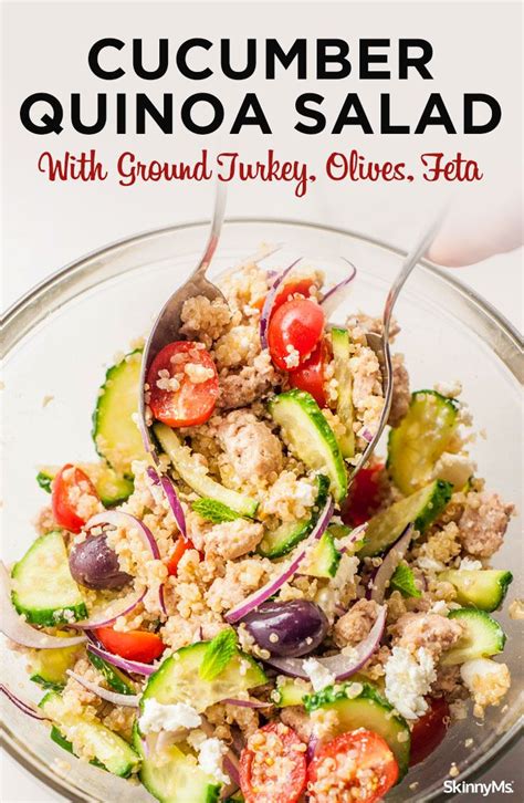 From caprese turkey quinoa and bbq. Cucumber Quinoa Salad With Ground Turkey, Olives, & Feta | Recipe in 2020 | Summer salad recipes ...