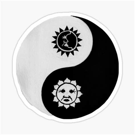 Yin Yang Sun And Moon Sticker By Rodda149 Redbubble