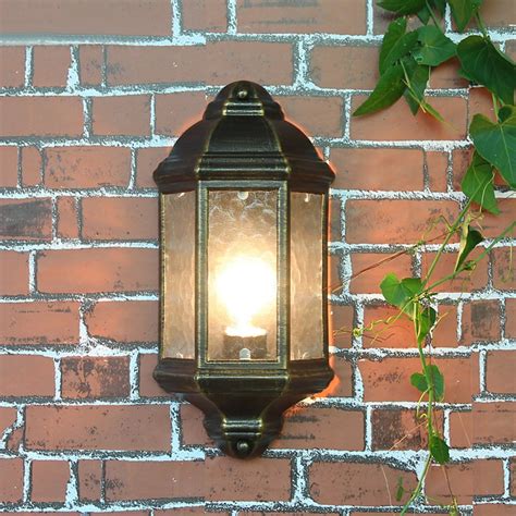 Sunbrella covers make a fashionable but functional solution for weatherproof outdoor lamps. Vintage Outdoor Wall Mounted Garden Light Hallway Patio ...