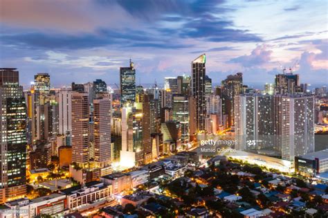 Makati Skyline At Sunset Manila Philippines Manila Philippines