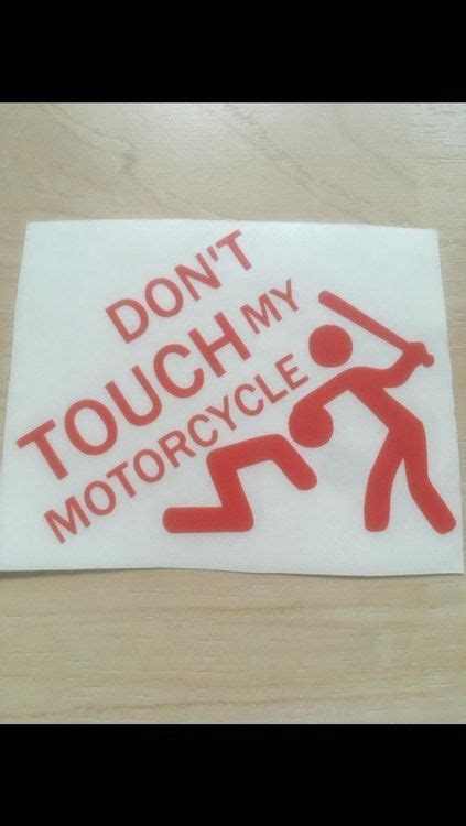 aufkleber dont touch my motorcycle kaufen auf ricardo