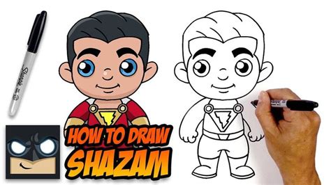 How To Draw Shazam Step By Step Tutorial Drawing