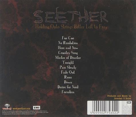 See actions taken by the people who manage and post content. Seether: Holding On To Strings Better Left To Fray - CD ...