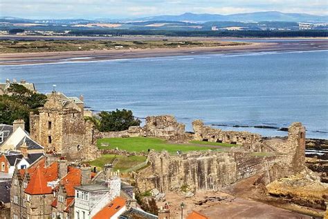 St Andrews Castle And West Sands From St Print 9601327 Cushion