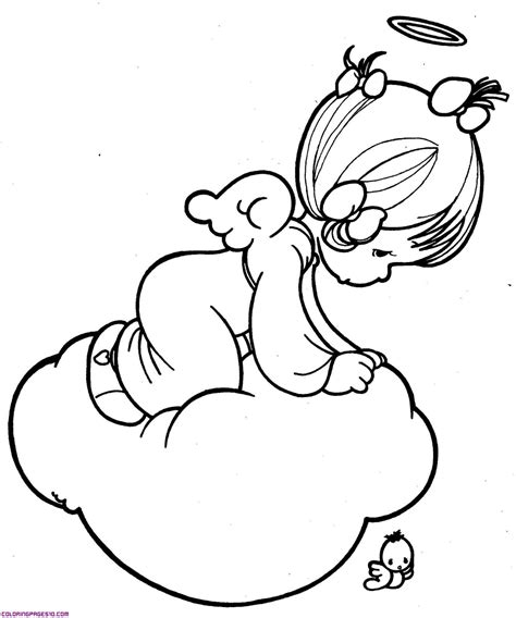 Click the rainbow and angel coloring pages to view printable version or color it online (compatible with ipad and android tablets). Little Angel - COLORING PAGES