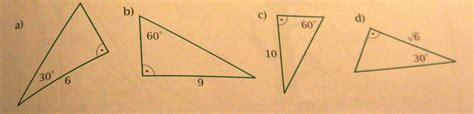 Oblicz Brakujące Długości Boków W Narysowanych - Oblicz brakujące długości boków w narysowanych trójkątach. Rysunek w