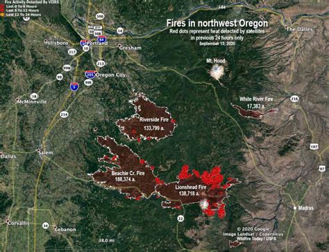 Oregon Wildfires Map Update Tamra Simonette