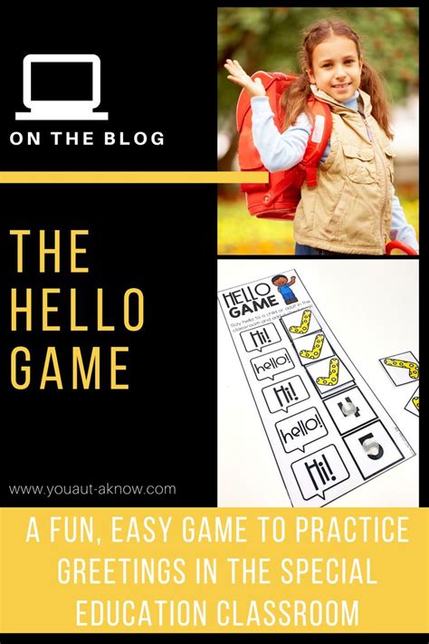 The Hello Game You Aut A Know Social Skills Social Skills Games