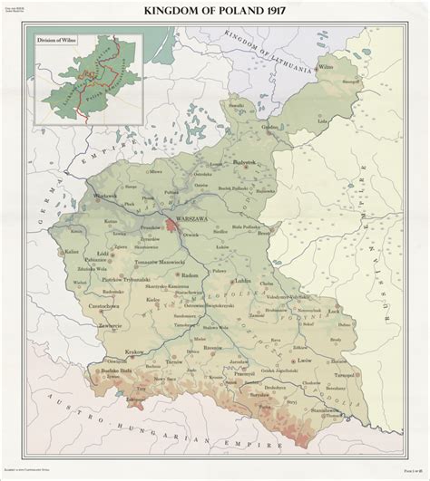 Kingdom Of Poland 1917 By Zalezsky Fantasy Map Fantasy Artist Treaty