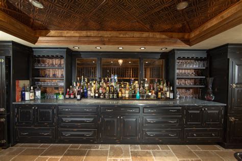 Stylish home bar ideas for your space. Custom Built Home Basement Bar - Traditional - Home Bar ...