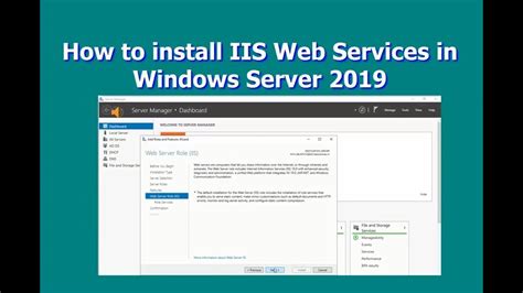 How To Install IIS Web Services In Winodws Server YouTube