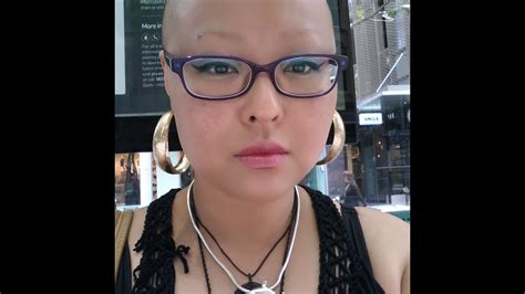 Woman Goes Public Bald Shaved Head First Time In Public