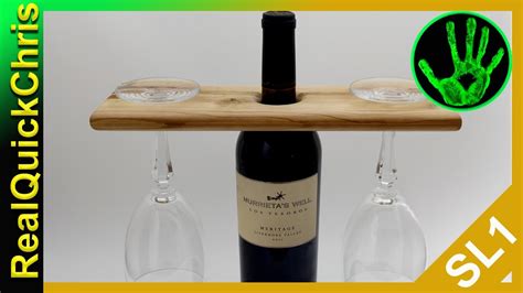 Easy Diy Wooden Wine Bottle Glass Holder YouTube